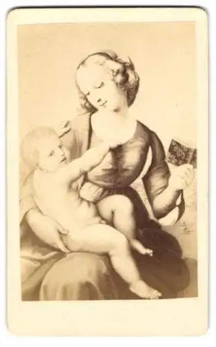 Fotografie Fotograf unbekannt, Berliner Museum, Gemälde: Madonna di Casa Colonna, nach Rafale