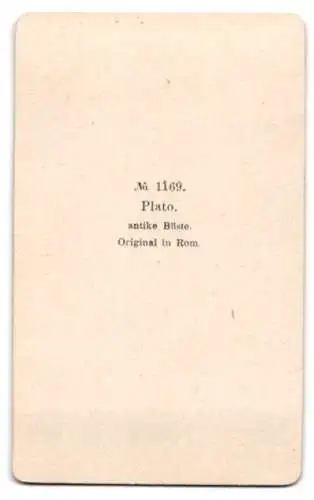 Fotografie unbekannter Fotograf und Ort, Büste: Plato