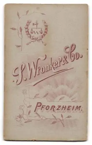 Fotografie S. Wronker & Co., Pforzheim, zwei Kinder zum Fasching als deutscher Michel und Rotkäppchen