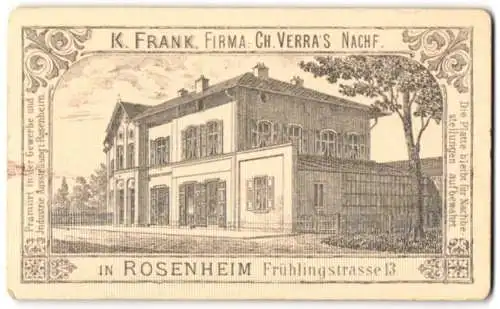 Fotografie K. Frank, Rosenheim, Frühlingstr. 13, Blick auf das Ateliershaus