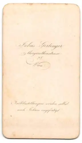 Fotografie Julius Gertinger, Wien, Margaretenstrasse 28, Eleganter Herr im Anzug