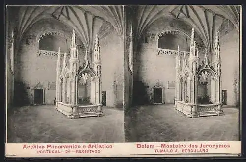 Stereo-AK Belem, Mosteiro dos Jeronymos, Tumulo A. Herculano