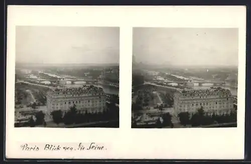 Stereo-AK Paris, Blick gegen die Seine