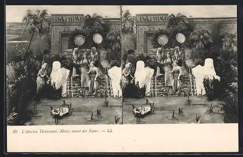 Stereo-AK L`Ancien Testament, Moise sauvé des Eaux