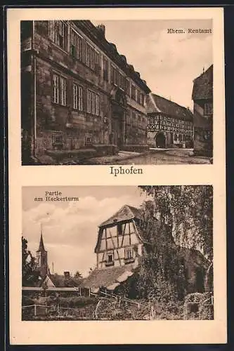 AK Iphofen, Ehem. Rentamt, Partie am Hackerturm