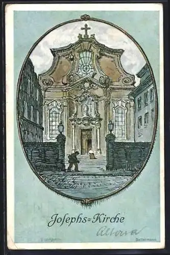 AK Hamburg-Altona, Portal der Josephs-Kirche