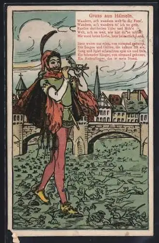 AK Hameln, Motiv vom Rattenfänger