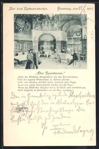 AK Hamburg, Gasthaus Rathsweinkeller, Der Rosenkranz