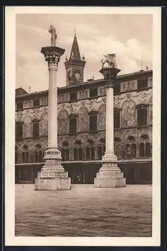 AK Vicenza, Piazza dei Signori, Le colonne del Redentore e di S. Marco