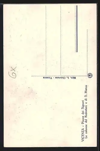 AK Vicenza, Piazza dei Signori, Le colonne del Redentore e di S. Marco