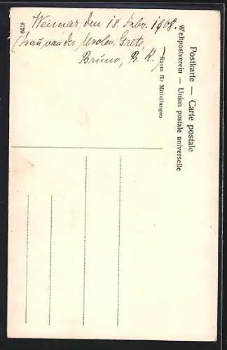 AK Weimar / Thüringen, Partie am Schloss