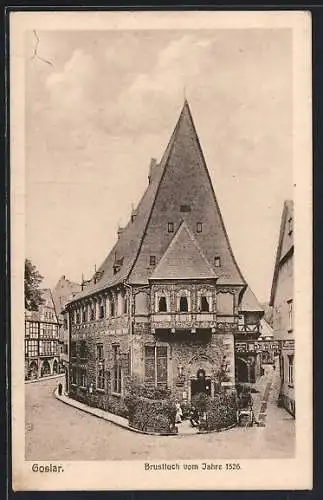 AK Goslar, Hotel-Restaurant Brusttuch aus dem Jahr 1526