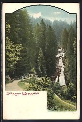 AK Triberg, Blick auf Triberger Wasserfall