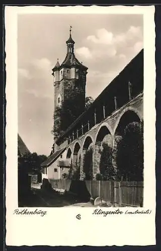 AK Rothenburg / Tauber, Blick auf das Klingentor