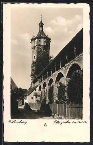 AK Rothenburg / Tauber, Klingentor im Sonnenschein