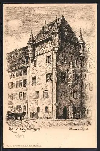 Künstler-AK Nürnberg, Nassauer Haus