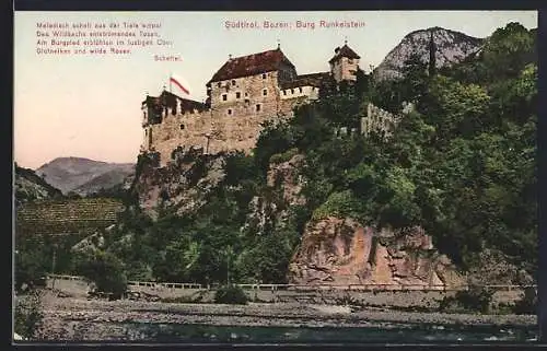 AK Bozen, Burg Runkelstein mit Flagge