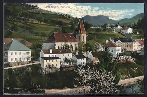 AK Losenstein /Ennstal, Teilansicht mit Kirche