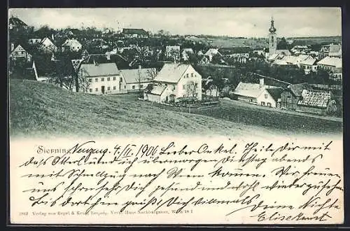 AK Sierning, Teilansicht mit Bäumen