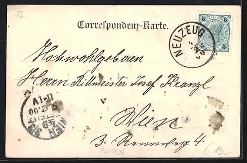 AK Sierning, Teilansicht mit Bäumen