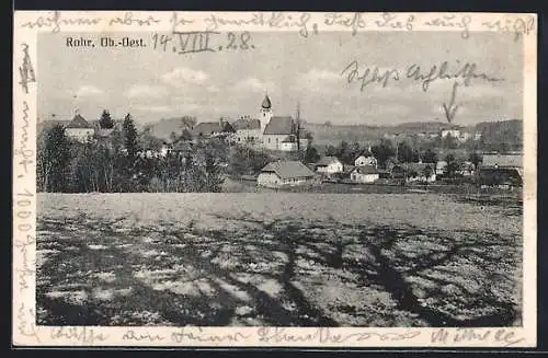 AK Rohr /Ob.-Oest., Teilansicht mit Kirche