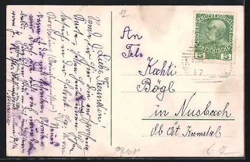 AK Sierning, Ortspartie mit Kirche