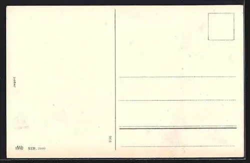 AK Mann versteckt sich vor der Frau unterm Bett, Neujahrsgruss