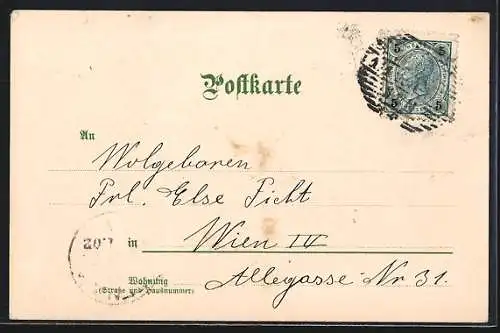 Künstler-AK Theodor Guggenberger: Stadtansicht an einem trüben Wintertag