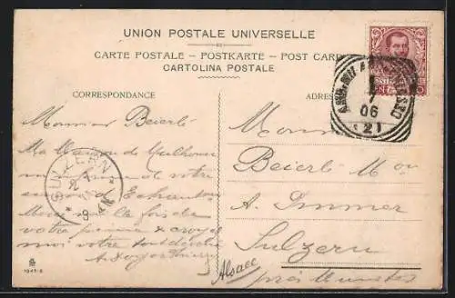 Künstler-AK Milano, Piazza della Scala, Denkmal