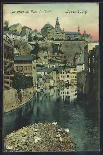 AK Luxembourg, Vue prise du Pont du Grund