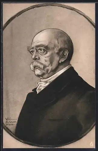 Künstler-AK Willi Scheuermann: Portrait von Otto von Bismarck