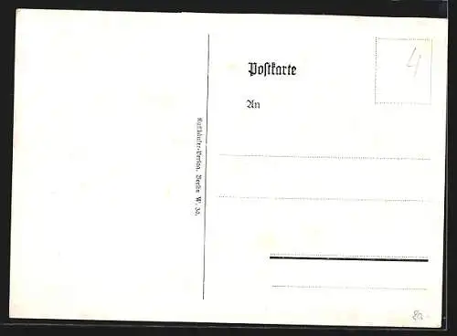 Künstler-AK Döbrich-Steglitz: Kavalleristen d. Kürassier-Rgt. 5. u. des Ulanen-Rgt. 4 der 41. Kav.-Brig zu Pferde
