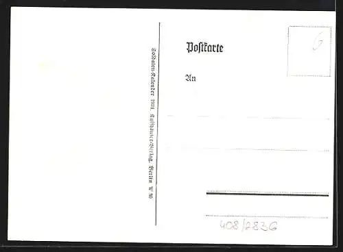 Künstler-AK Döbrich-Steglitz: Befehlsstelle, Offiziere und Funker