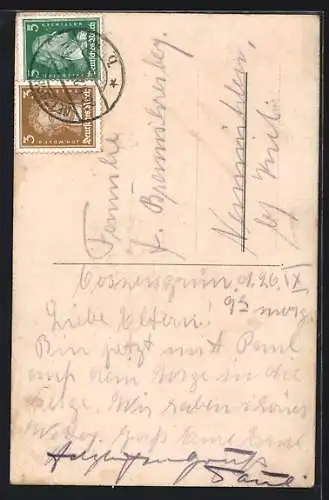 AK Frau mit Grügenifften in vogtländischer Tracht