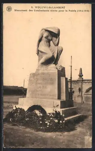 AK Woluwe-St-Lambert, Monument des Combattants morts pour la Patrie 1914-1918