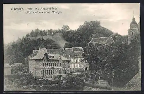 AK Malmedy, Post- und Abteigebäude