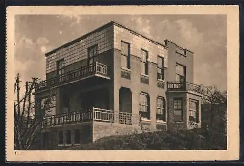 AK Vaux-sous-Chèvrement, Décoration en marbrite de la partie supérieure de la Villa Libois