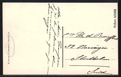 AK Bruxelles, Armée Belge, 1. Régiment de Guides, la caserne, facade principale