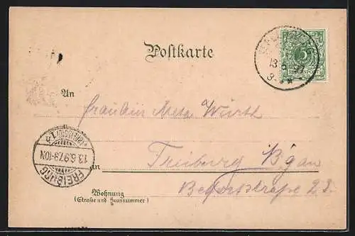 Lithographie Feldberg / Schwarzwald, Feldbergsee und Bismarckdenkmal