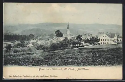 AK Kleinzell im Mühlkreis, Ortspanorama
