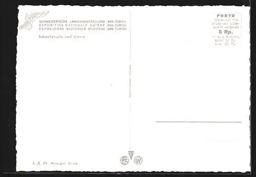 AK Zürich, Schweizerische Landesausstellung 1939, Schwebebahn und Stadtansicht