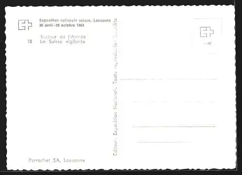AK Lausanne, Exposition nationale suisse 1964, Secteur de l`Armée, La Suisse vigilante