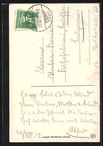 AK Andermatt, Postkutsche am Urnerloch