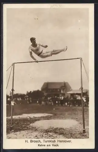 AK H. Brosch, Turnklub Hannover, Kehre am Reck