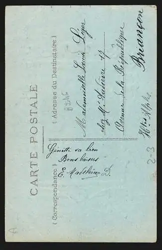 Präge-AK Briefträgerin in Uniform, Don du Coeur