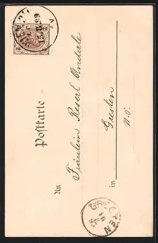 AK Zwei junge Damen in Winterkleidern mit geschnürter Taille, Muff, Pompadour und Hauben