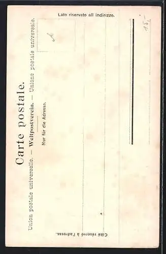 AK Grimselpost, Postkutsche auf einer Bergstrasse