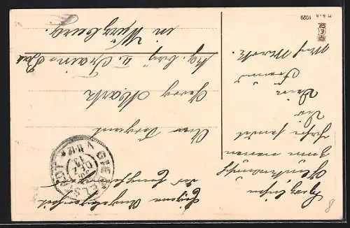 AK Postkutsche auf einer verschneiten Strasse, Neujahrsgruss