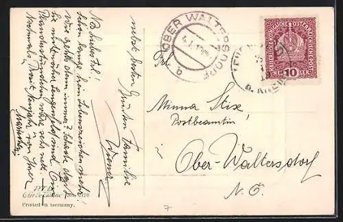 AK Postkutsche in winterlicher Landschaft, Neujahrsgruss