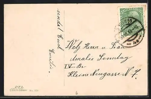 AK Postkutsche auf einer verschneiten Strasse, Neujahrsgruss